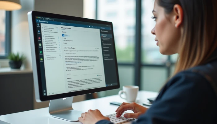 A small business owner reviewing AI-drafted support emails