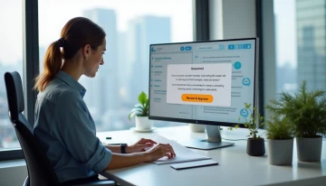 A small business owner reviewing AI-generated client onboarding documents
